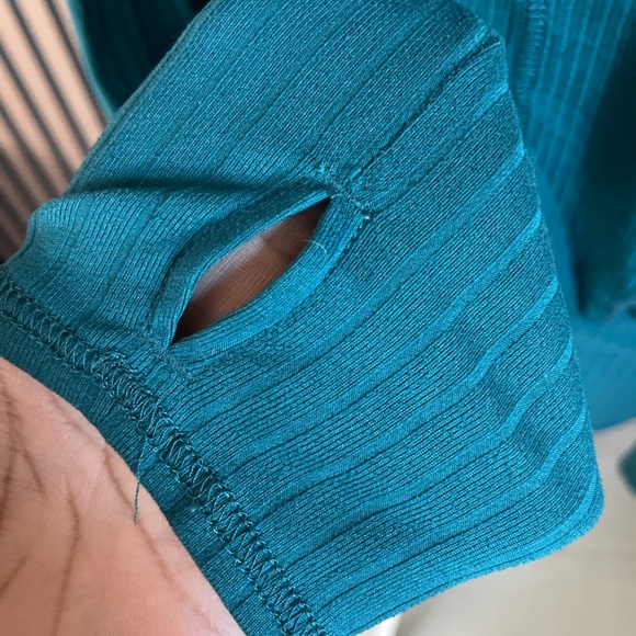 Free People Movement Tap In hooded layering top in Jewel - Picture 5 of 6